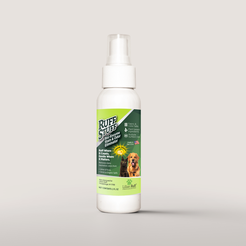 RUFF STUFF Bio-Enzyme Stain & Odor Eliminator by Lillian Ruff in the 2 oz travel size
