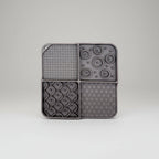 Dark Grey silicone lick mat for pets, top-rack dishwasher safe and 1 inch thick