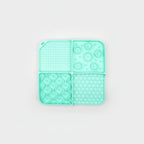 Mint Green food-grade silicone lick mat for dogs and cats, 8.2 by 8.2 inches