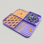 Flexible silicone lick mat for frozen broth, mashed banana and other soft fillings