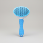 Blue TPR Fine Needle self-cleaning slicker brush for cats and small to medium dogs