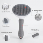 Slicker brush with a fine-tooth flea and debris comb for finishing passes
