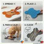 Small 7.1 x 4.3 inch silicone lick mat for enrichment feeding of cats and dogs
