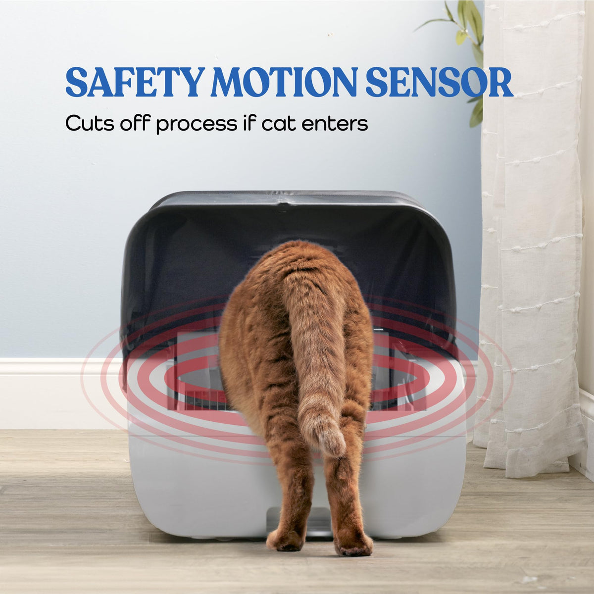 White smart cat litter box designed for standard clumping litter, with a 4 kg pack recommended