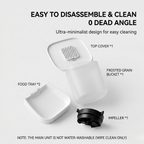 Smart pet feeder run from the Tuya app on iOS and Android over 2.4 GHz WiFi