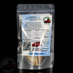 Back view of Sniff and Shift freeze-dried sardine heads, a crunchy fish treat with 52% min protein