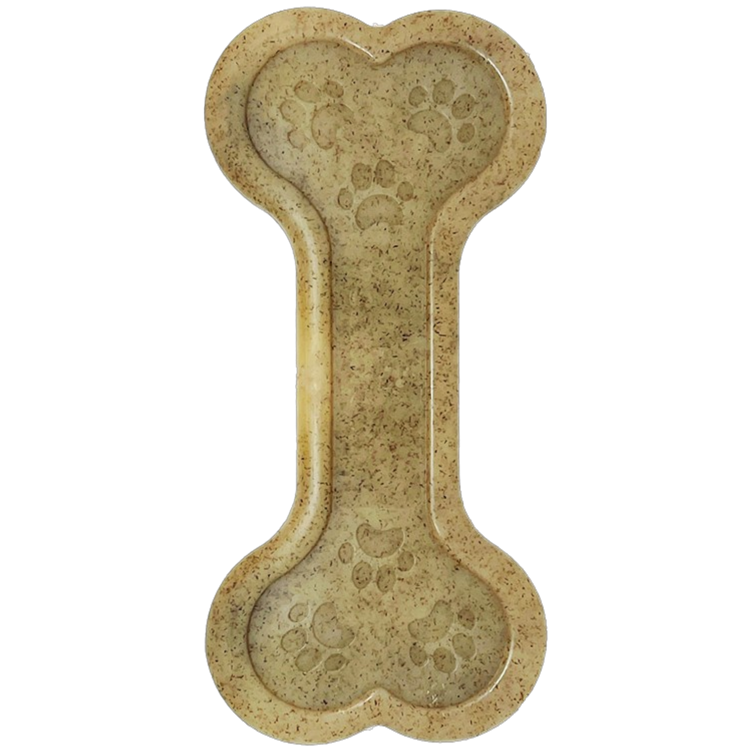 Brown SodaPup Bone eChew nylon dog bone, 7 inches long and 5.8 ounces, made in the USA
