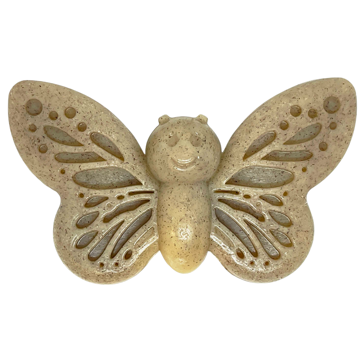 SodaPup Butterfly eChew in brown, the same 6.5 inch butterfly nylon chew in a second color