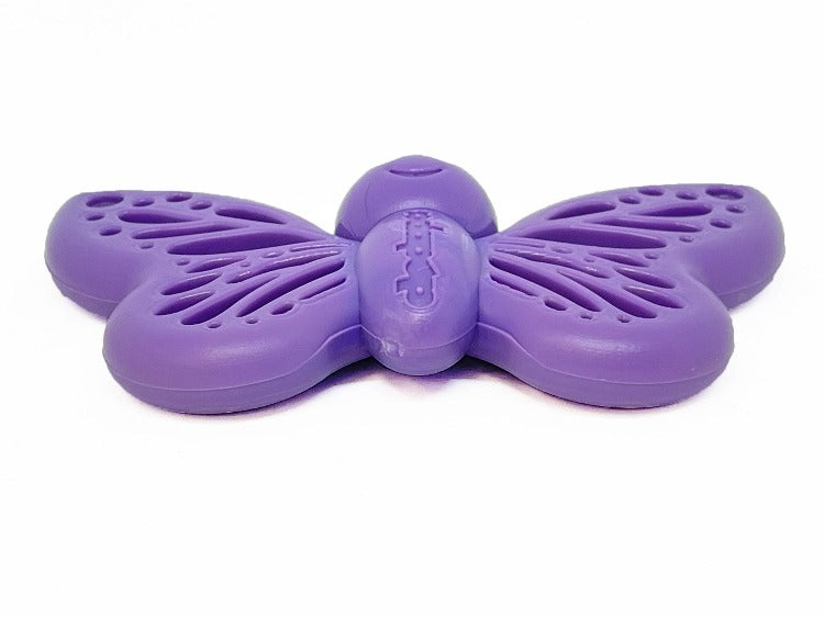 Purple SodaPup Butterfly eChew made in the USA from FDA-compliant, BPA-free nylon