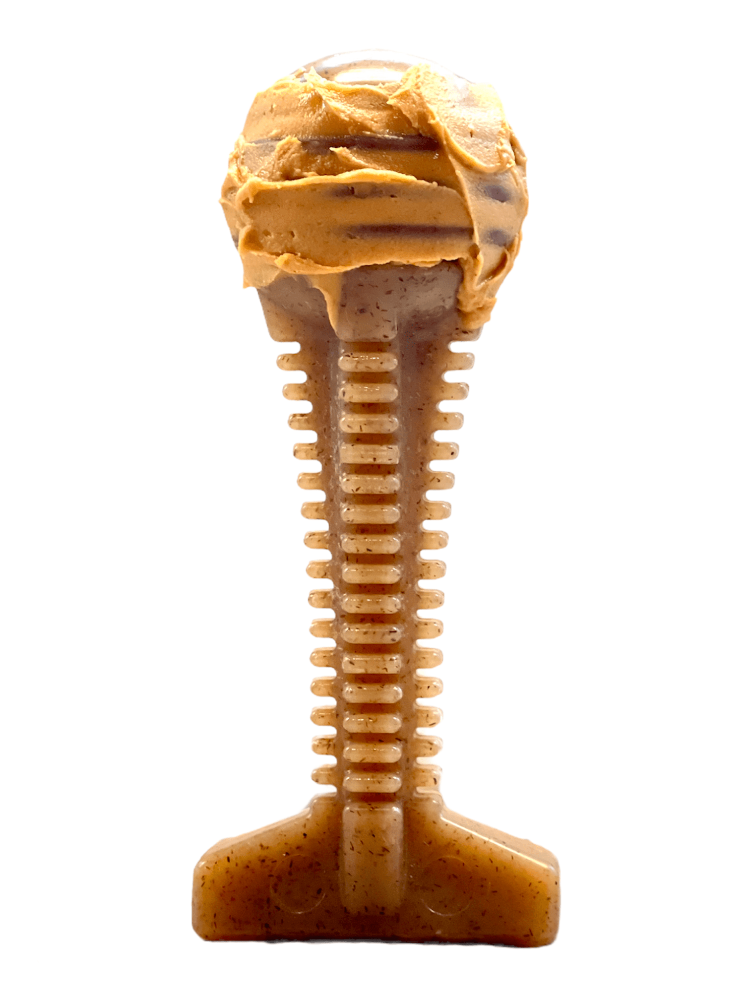 SodaPup Honey Bone Dental Tower made in the USA from FDA-compliant nylon in classic brown