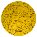 SodaPup Duckies eMat lick mat in yellow with a raised rubber duckie pattern and suction cups