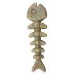 Brown SodaPup Fish Bone nylon chew toy in a fish skeleton shape for medium and large dogs