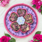 SodaPup Flower eBowl slow feeder made in the USA, about 8 inches square with petal ridges