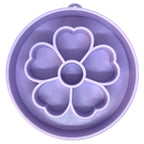 SodaPup Flower eBowl in pastel purple, a 2-inch-deep slow feeder for medium and large dogs