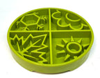 Green Four Seasons eTray by SodaPup, only 1.25 inches deep for flat-faced dog breeds
