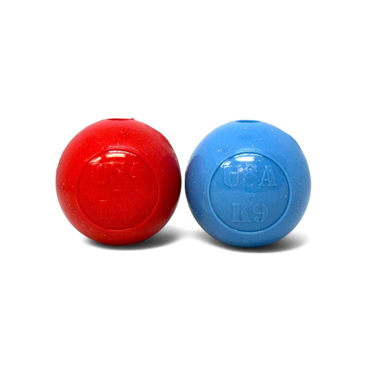 SodaPup Glitter Ball 2-Pack, two hollow PUP-X rubber balls for fetch and water play