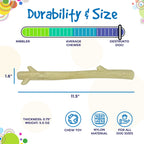 SodaPup glow in the dark chew stick measuring 11.5 x 1 x 2 inches and weighing 4.1 ounces