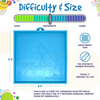 Difficulty and size graphic for the SodaPup Hold 'em suction cup holder in light blue