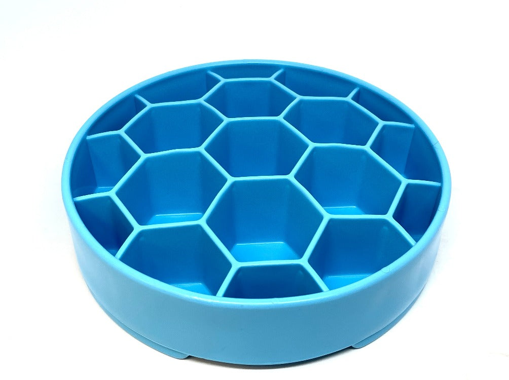 SodaPup Honeycomb eBowl enrichment feeder that turns dinner into a slower foraging game