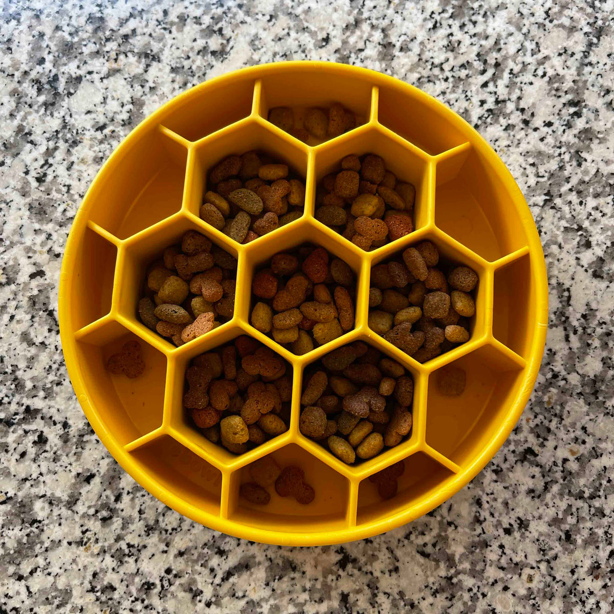 SodaPup Honeycomb eBowl slow feeder made from FDA-compliant, BPA-free polypropylene