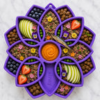 SodaPup Mandala eTray in purple, made in the USA from FDA-compliant TPE