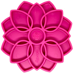 Pink SodaPup Mandala eTray, a shallow slow feeder about 8 inches across
