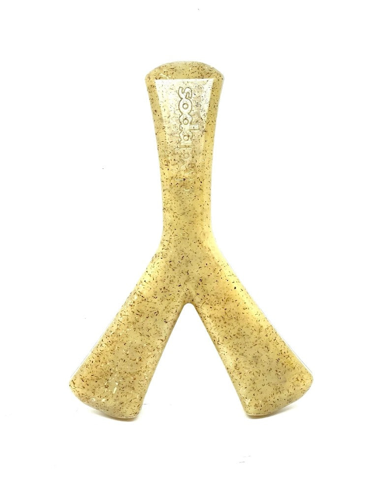 Brown nylon MOD Wishbone by SodaPup, 6.25 inches long, for dogs up to 35 pounds