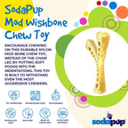 Product synopsis for the brown SodaPup MOD Wishbone nylon chew toy for medium dogs