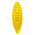 SodaPup Nylon Corn on the Cob dog chew toy in yellow with rows of raised kernel nubs