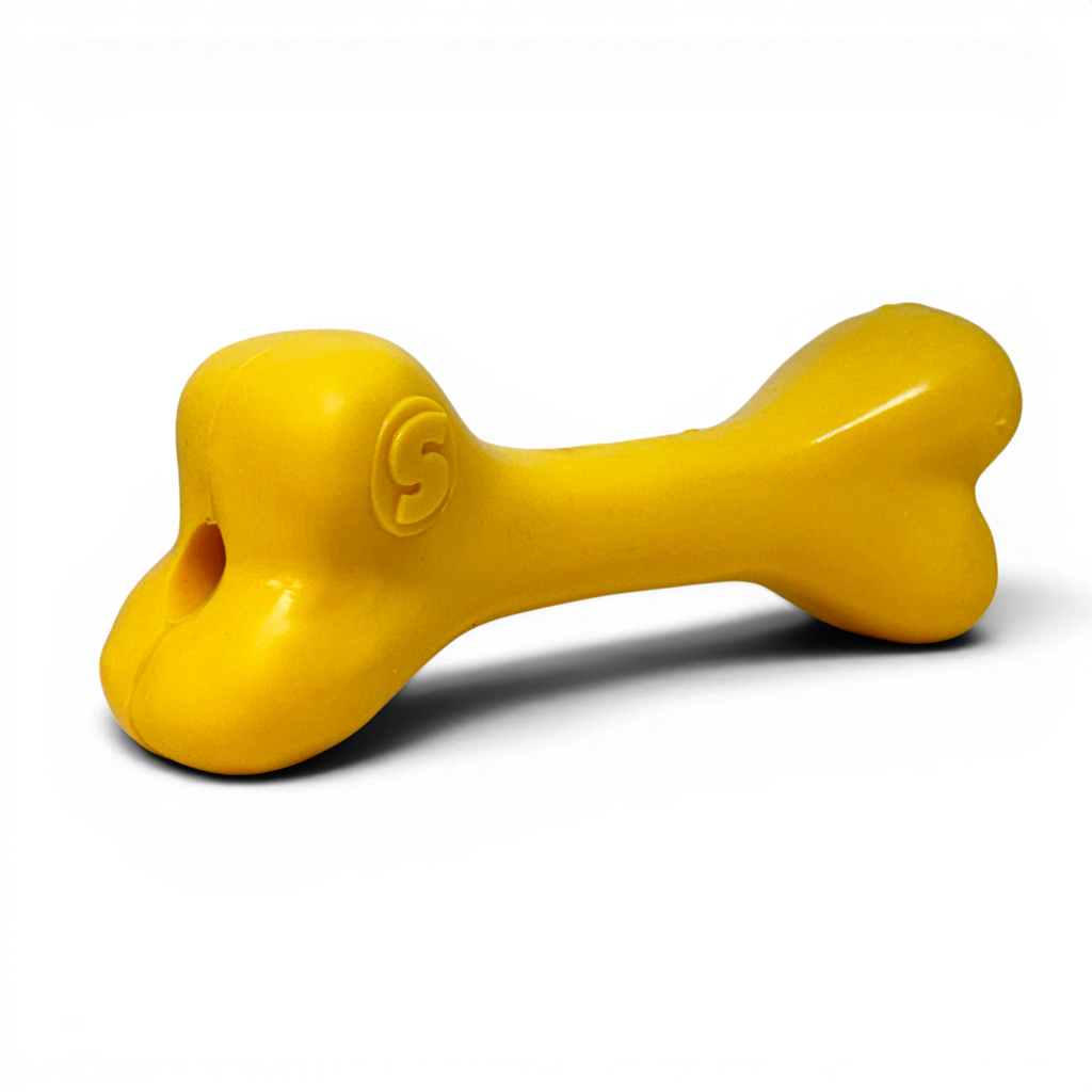 SodaPup PUP-X Rubber Bone floating dog toy for pool, lake and beach retrieving games