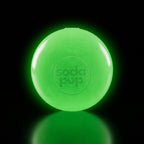 SodaPup glow-in-the-dark Squeak Ball that charges under light with no batteries for evening fetch