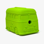 SodaPup Surf's Up Retro Van treat dispenser in green natural rubber for dogs 30 to 65 lb