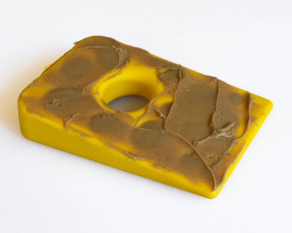 Yellow SodaPup Swiss Cheese Wedge in an FDA-compliant, BPA-free nylon and wood composite