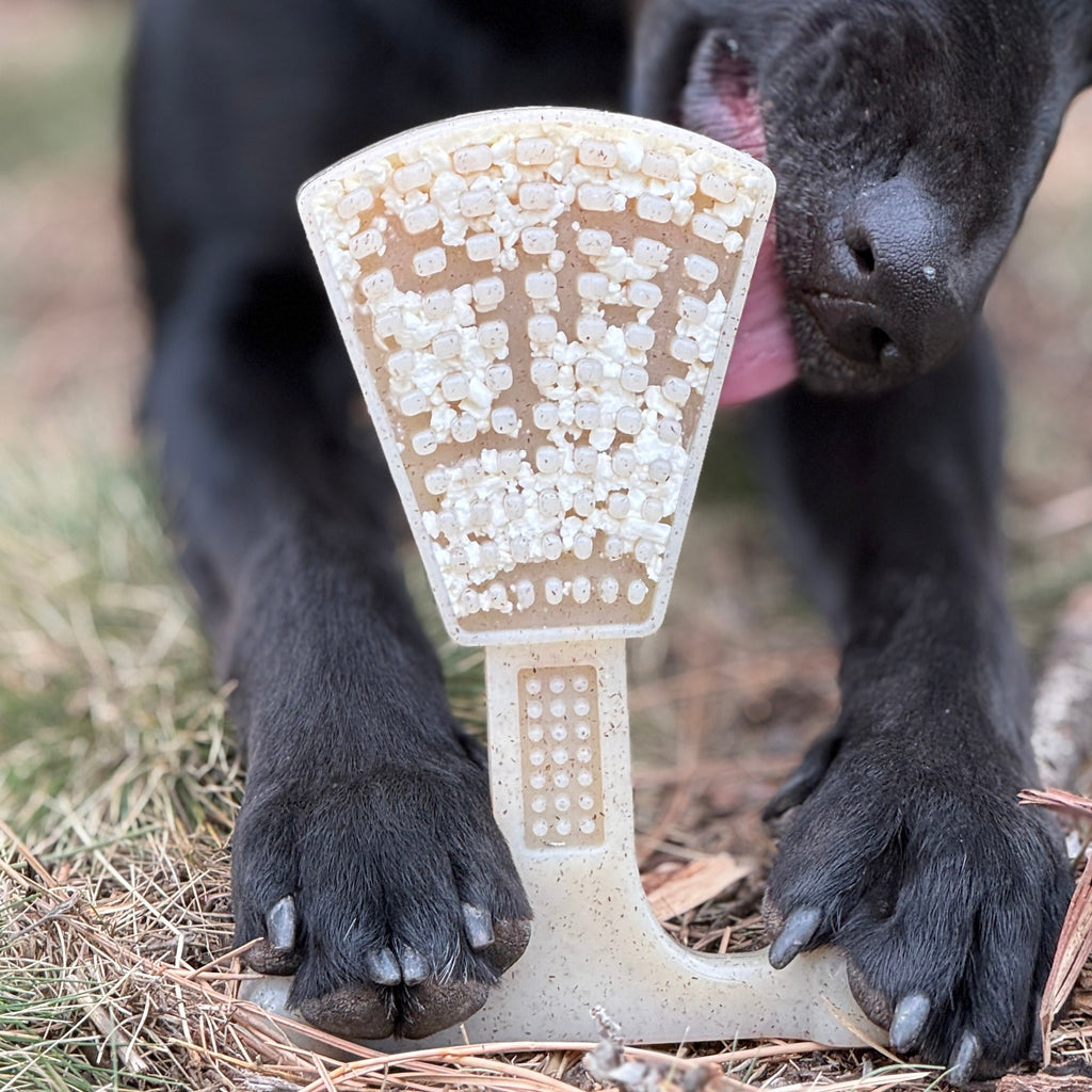 SodaPup Waffle Tower eChew nylon enrichment toy for medium and large dogs that chew hard