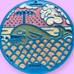 SodaPup blue whale lick mat, made in the USA from FDA-compliant TPE, dishwasher safe