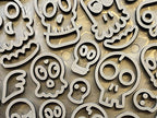 SodaPup black zombie skull lick mat for dogs and cats, freezer safe for longer frozen treats