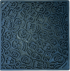 SodaPup Zombie eMat lick mat in black with a raised skull-and-zombie Halloween pattern