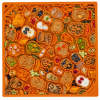 Orange SodaPup Zombie eMat, a made-in-USA Halloween lick mat for spreading soft dog food