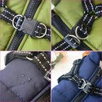 Winter dog jacket with harness for big dogs such as Labradors, in sizes up to 4XL