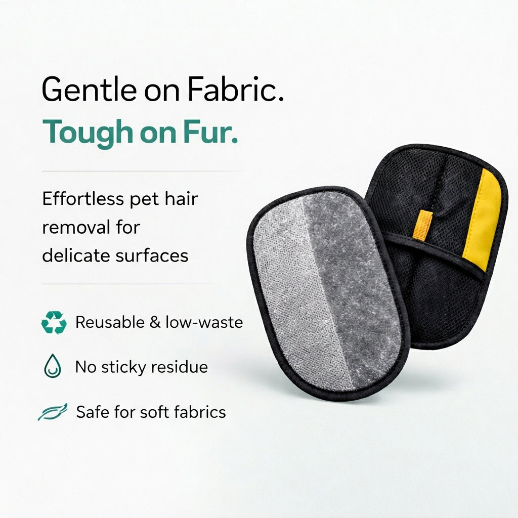 Grooming mitt that lifts loose fur from cats and dogs