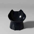 Black cartoon ear raised pet bowl that lifts food off the floor