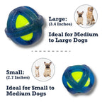 Interactive TPR-coated agility tennis ball for dogs, sold as one ball per pack