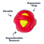 Agility tennis ball dog toy with a surprise-bounce design that adds unpredictable movement to fetch