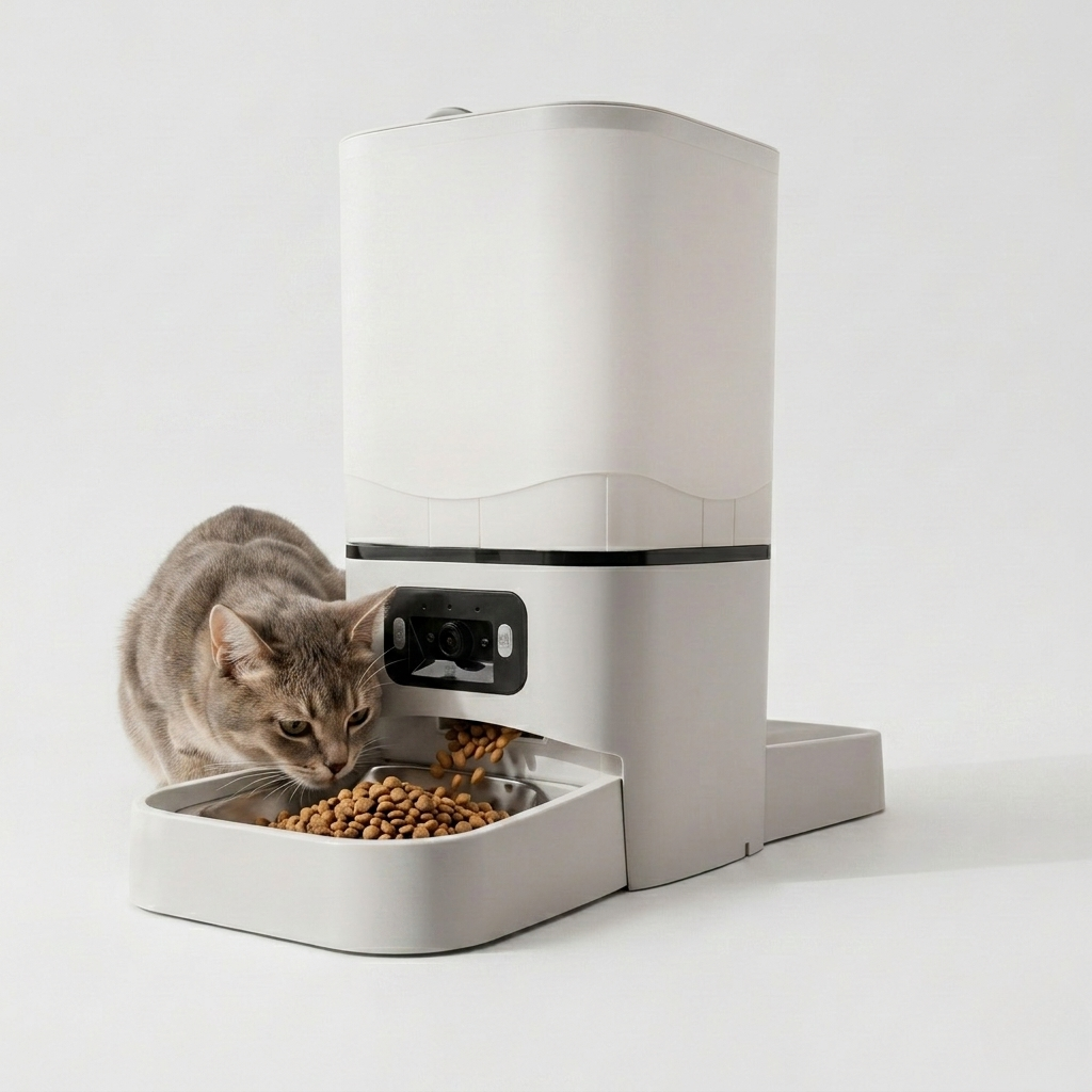 Tuya WiFi pet feeder for setting feeding times and portion sizes from your phone