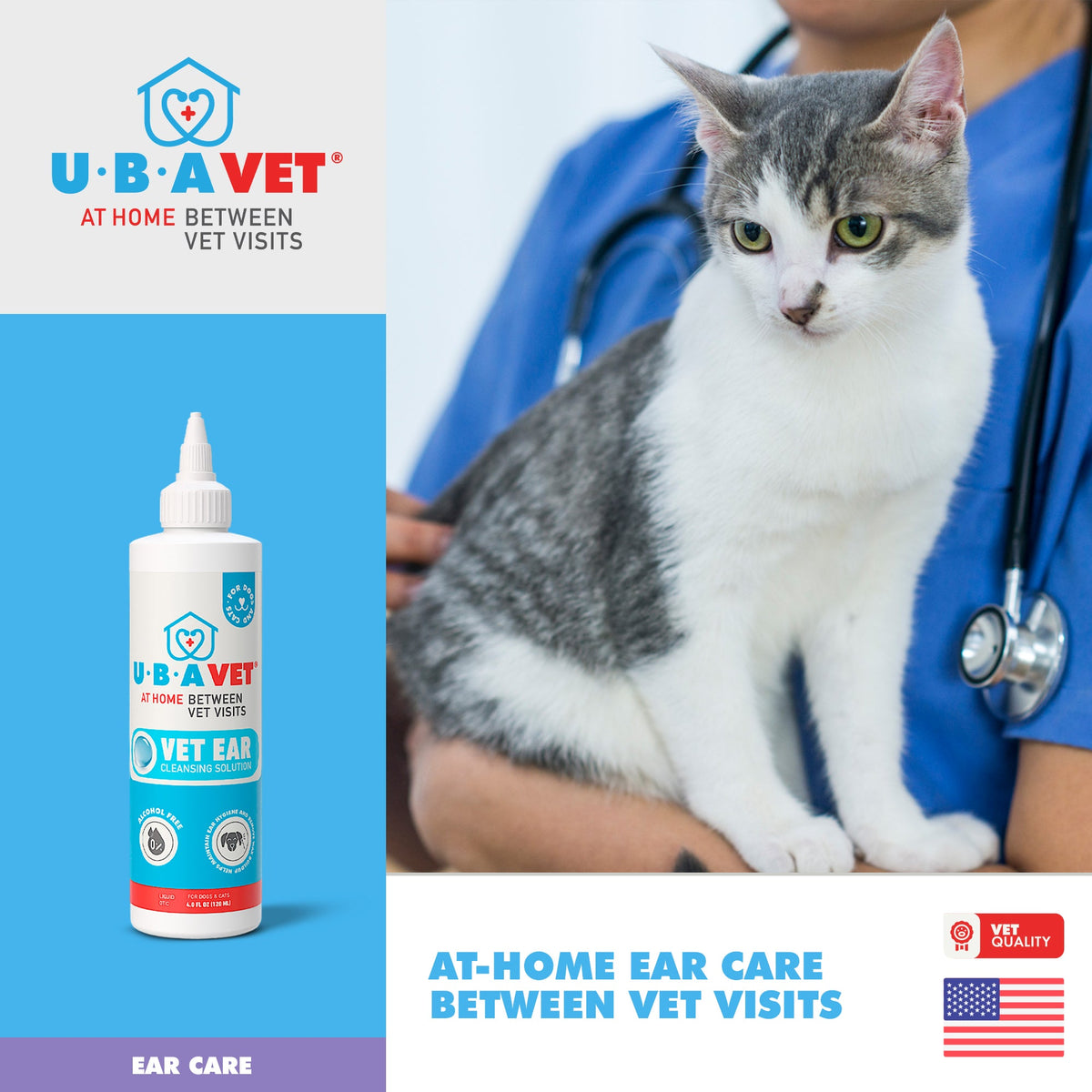 UBAVET pet ear cleanser made without harsh chemicals or artificial fragrances