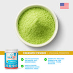 UBAVET probiotic powder for dogs and cats that mixes into daily food, 4 g per scoop