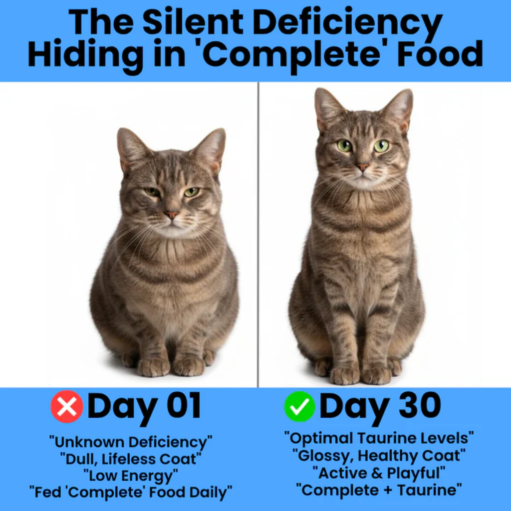 Unflavored cat taurine powder supplement