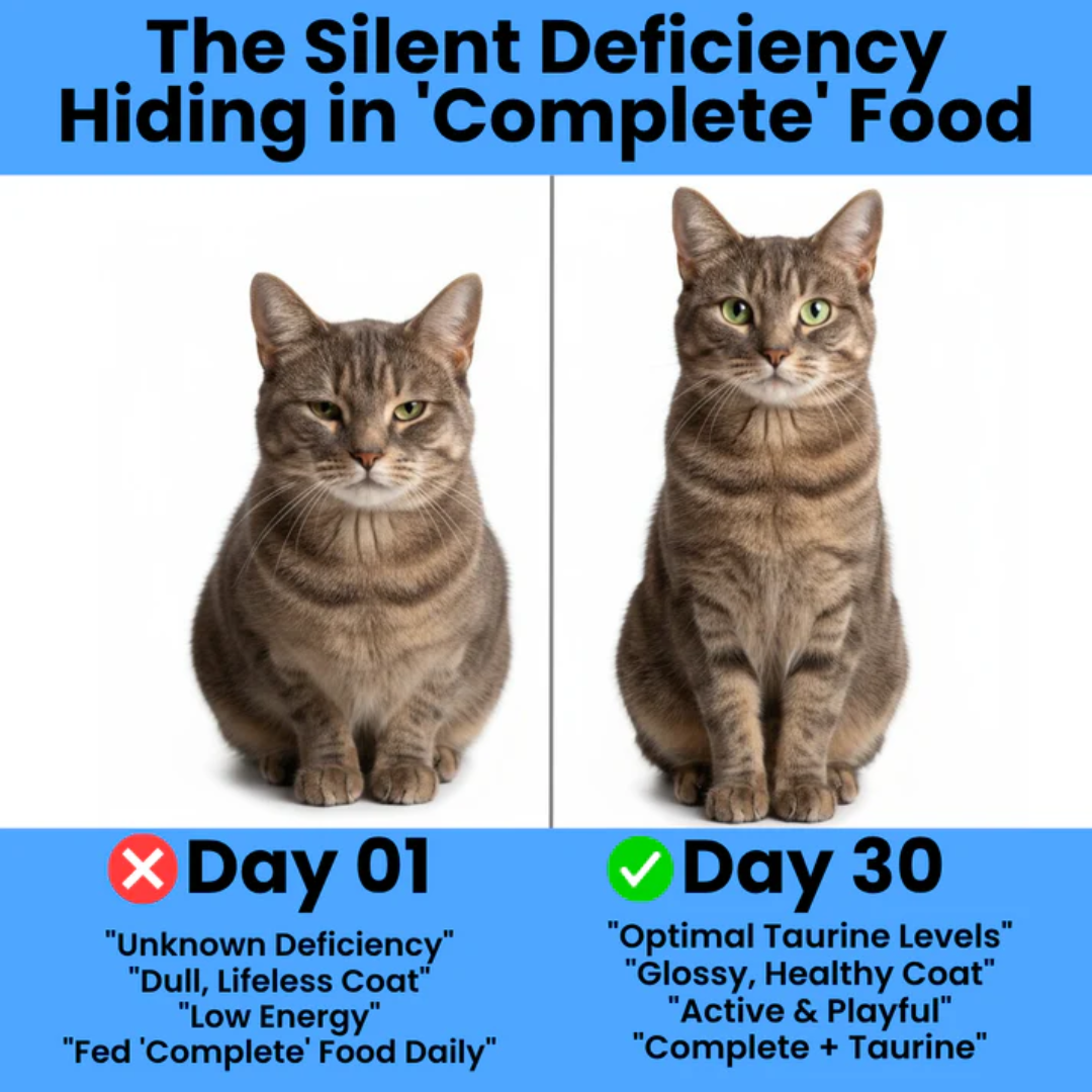 Unflavored cat taurine powder supplement