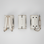 Ventilated cat backpack carrier with a panoramic bubble window for vet trips