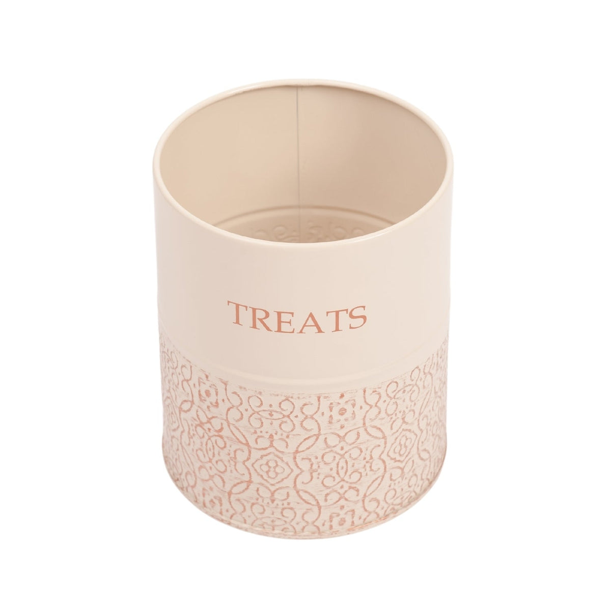 Large and medium White Swan dog treat jars from Country Living, each with its own bamboo lid